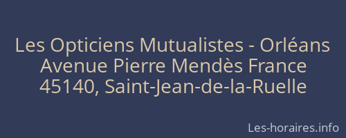 Les Opticiens Mutualistes - Orléans