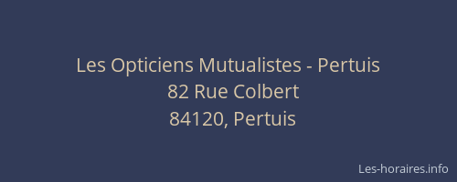 Les Opticiens Mutualistes - Pertuis