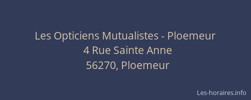 Les Opticiens Mutualistes - Ploemeur