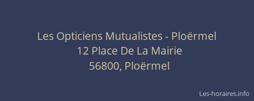 Les Opticiens Mutualistes - Ploërmel