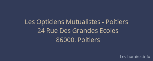 Les Opticiens Mutualistes - Poitiers