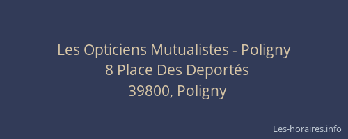 Les Opticiens Mutualistes - Poligny