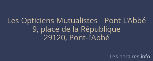Les Opticiens Mutualistes - Pont L'Abbé