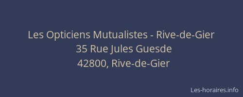 Les Opticiens Mutualistes - Rive-de-Gier