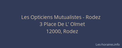 Les Opticiens Mutualistes - Rodez