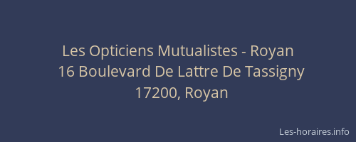 Les Opticiens Mutualistes - Royan