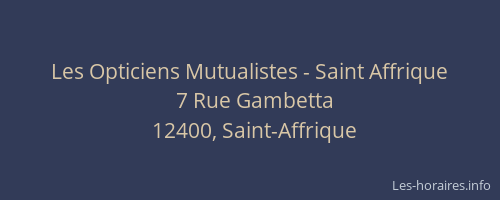 Les Opticiens Mutualistes - Saint Affrique