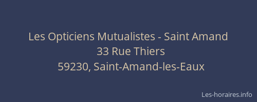 Les Opticiens Mutualistes - Saint Amand