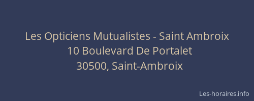 Les Opticiens Mutualistes - Saint Ambroix