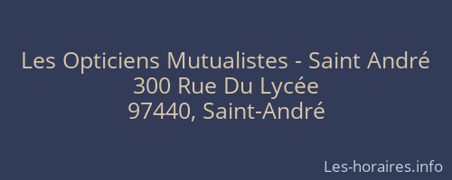 Les Opticiens Mutualistes - Saint André