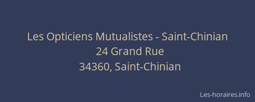 Les Opticiens Mutualistes - Saint-Chinian