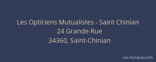 Les Opticiens Mutualistes - Saint Chinian