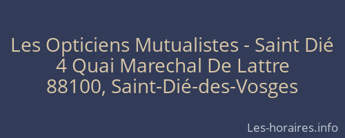 Les Opticiens Mutualistes - Saint Dié