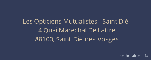 Les Opticiens Mutualistes - Saint Dié
