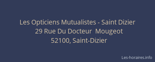 Les Opticiens Mutualistes - Saint Dizier