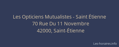 Les Opticiens Mutualistes - Saint Étienne