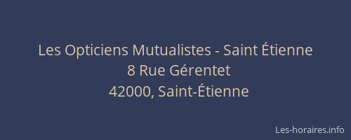 Les Opticiens Mutualistes - Saint Étienne