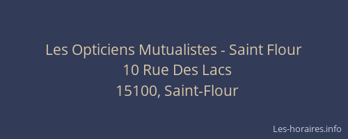 Les Opticiens Mutualistes - Saint Flour
