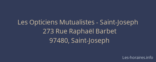 Les Opticiens Mutualistes - Saint-Joseph