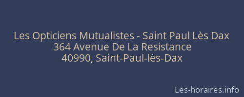 Les Opticiens Mutualistes - Saint Paul Lès Dax