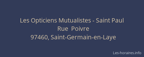 Les Opticiens Mutualistes - Saint Paul