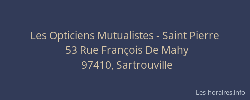 Les Opticiens Mutualistes - Saint Pierre