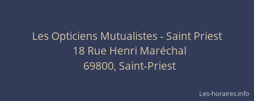 Les Opticiens Mutualistes - Saint Priest