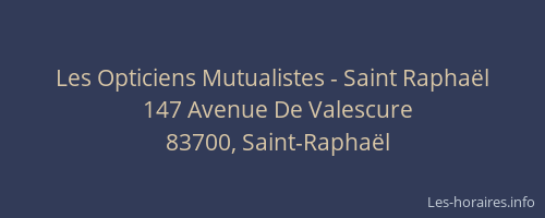 Les Opticiens Mutualistes - Saint Raphaël