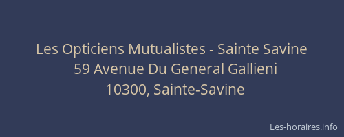 Les Opticiens Mutualistes - Sainte Savine