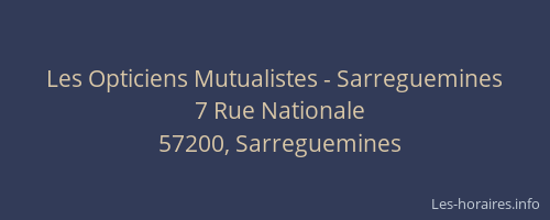 Les Opticiens Mutualistes - Sarreguemines