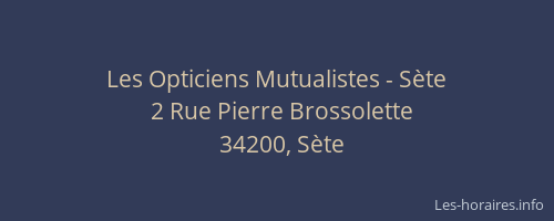 Les Opticiens Mutualistes - Sète