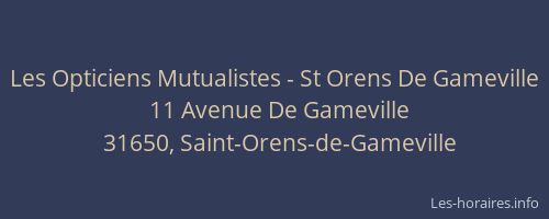 Les Opticiens Mutualistes - St Orens De Gameville