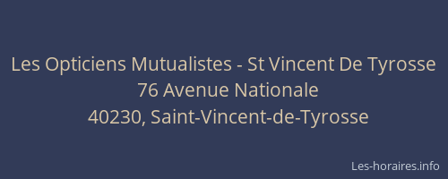Les Opticiens Mutualistes - St Vincent De Tyrosse