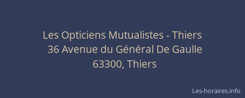 Les Opticiens Mutualistes - Thiers