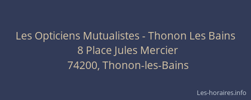 Les Opticiens Mutualistes - Thonon Les Bains