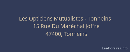 Les Opticiens Mutualistes - Tonneins
