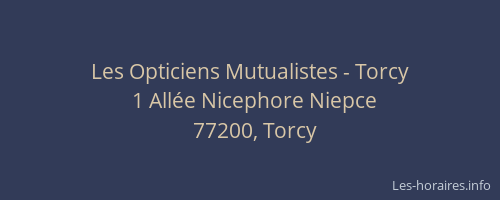 Les Opticiens Mutualistes - Torcy
