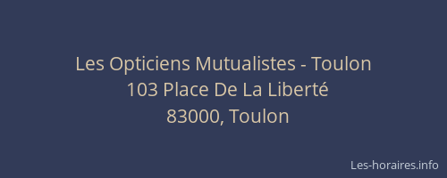 Les Opticiens Mutualistes - Toulon