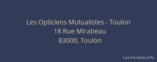 Les Opticiens Mutualistes - Toulon