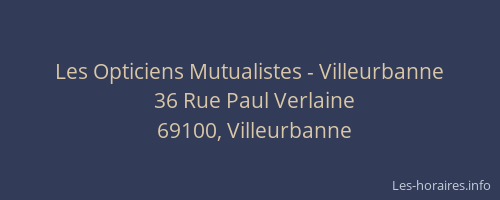 Les Opticiens Mutualistes - Villeurbanne