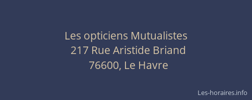 Les opticiens Mutualistes