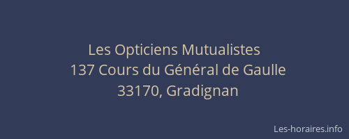 Les Opticiens Mutualistes