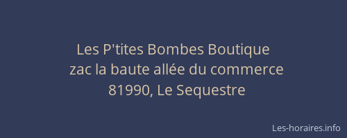 Les P'tites Bombes Boutique
