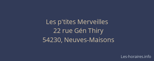 Les p'tites Merveilles