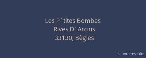 Les P&acute;tites Bombes