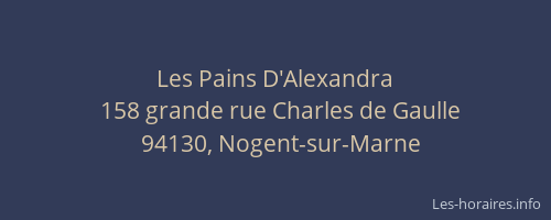 Les Pains D'Alexandra