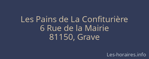 Les Pains de La Confiturière