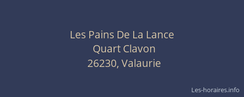 Les Pains De La Lance
