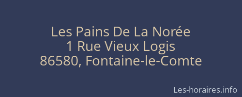 Les Pains De La Norée