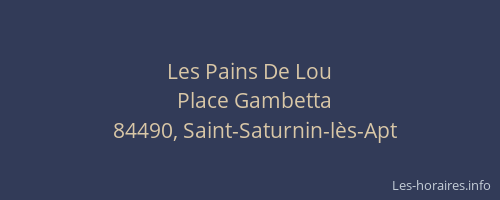 Les Pains De Lou